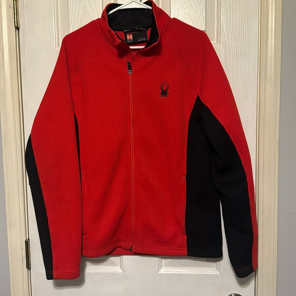 Spyder men’s core sweater, red and black, size large